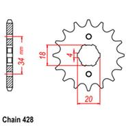 Front Sprocket - Steel 15T 428P