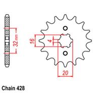 Front Sprocket - Steel 15T 428P