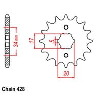 Front Sprocket - Steel 15T 428P