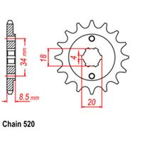 Front Sprocket - Steel 14T 520P