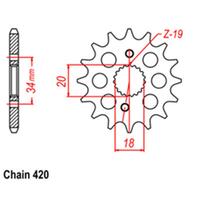 Front Sprocket - Steel 15T 420P