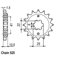 Front Sprocket - Steel 15T P525
