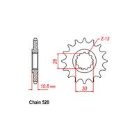 Front Sprocket - Steel 14T 520P