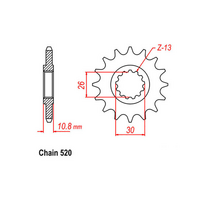 Front Sprocket - Steel 15T 520P
