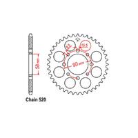 Rear Sprocket - Steel 45T 520P