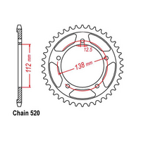 Rear Sprocket - Steel 41T 520P