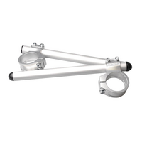 Vortex Clip On Handlebars 7 Degree - Silver 38mm (Pair)