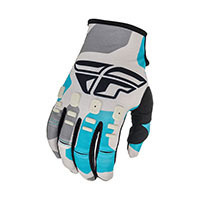 Fly Racing 2021 K221 Kinetic Glove Grey Blue Youth