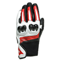 MIG 3 UNISEX LEATHER GLOVES - Blk/Wht/Lava-Red