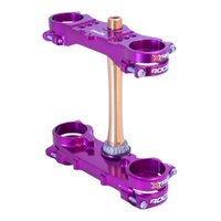 Xtrig Fantic Purple Triple Clamps ROCS Tech Offset 22mm
