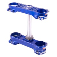 Xtrig Gas Gas Blue Triple Clamps ROCS Tech Offset 22mm