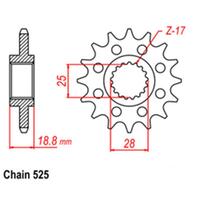 Front Sprocket - Steel 17T 525P