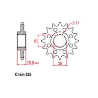 Front Sprocket - Steel 20T 525P
