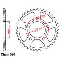 Rear Sprocket - Steel 44T 520P
