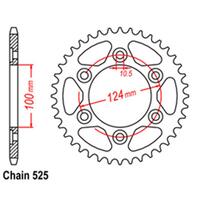 Rear Sprocket - Steel 38T 525P