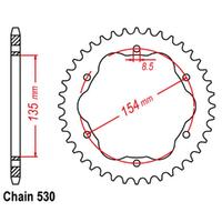 Rear Sprocket - Steel 40T 530P - 760 Or 770 Adaptor Required