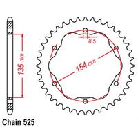 Rear Sprocket - Steel 43T 525P - 760 Or 770 Adaptor Required
