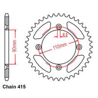 Rear Sprocket - Steel 40T 415P