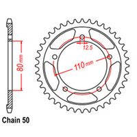 Rear Sprocket - Steel 45T 530P