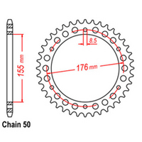 Rear Sprocket - Steel 42T 530P