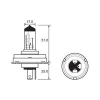 Bulb - Halogen 12V 35/35W - H4 - P45T-41