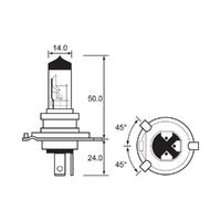 Bulb - Halogen 12V 35/35W - H4 - P43T-38