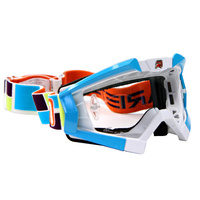 Ariete Motorcycle Goggle Riding Crows - White/Blue