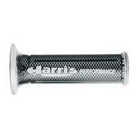 Ariete Motorcycle Hand Grips - Harri's PFM Silver/Carbon 120mm