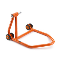 Rear wheel work stand for single-sided swing arm