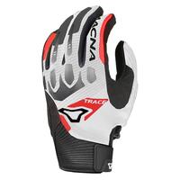 Macna Trace Gloves White/Black/Red [Size: S]