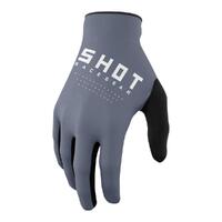 Shot Raw Gloves - Grey [Size: 10]