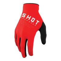 Shot Raw Gloves - Red [Size: 10]