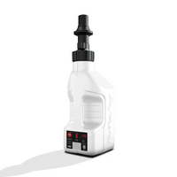 Gen 3 - 1.25G/5L White Tuff Jug with Black Ripper Cap w/ View Strip