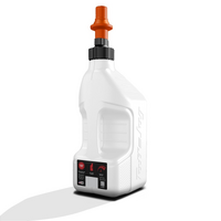 Gen 3 - 2.5G/10L White Tuff Jug with Orange Ripper Cap w/ View Strip