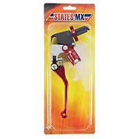 States MX Clutch Perch & Lever Assembly - Fold / Flex - Universal - Red