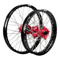 States MX Wheel Set Honda CRF 2013 ON 21" Front/19" Rear - Black/Red