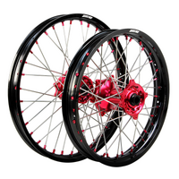 States MX Wheel Set - Husq. TC/FC 21" Front/19" Rear - Black/Blue