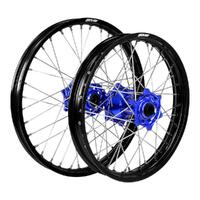 States MX Wheel Set - Yamaha WRF - 21"Front/18" Rear - Black/Blue