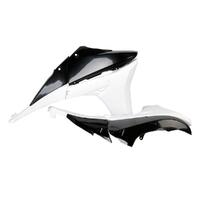 Polisport Radiator Shrouds - Yam YZ450F ('10-13) - Black/White