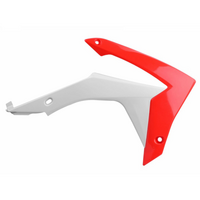 Polisport Radiator Shrouds - Hon CRF250R ('14-17), CRF450R ('13-16) - Red/White