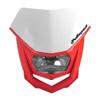 Polisport Halo Headlight - Red/White