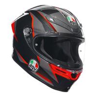 AGV K6S Slashcut Road Helmet - Black/Red [Size: L]