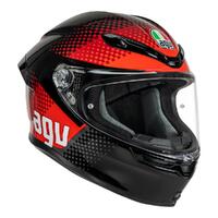AGV K6S SMU Fision Road Helmet - Black/Red [Size: L]