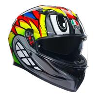 AGV K3 Road Helmet - Birdy 2.0 Grey/Yellow/Red [Size: 2XL]