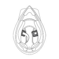AGV AX9 Removable Chinstrap Pad - Grey