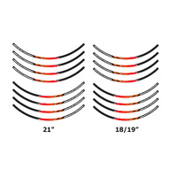 Wheel rim sticker kit