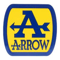 Arrow Heat-Proof Sticker - MX 90x90mm ['Arrow' - Blue/Yellow]