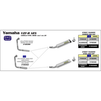 ARROW 51003MI Collector - Stainless Non-Cat - YAMAHA YZF-R 125