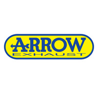 Arrow Exhaust Name Plate 93 X 31mm - Yellow / Blue