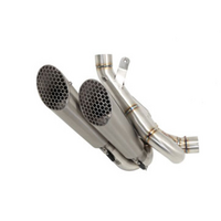 ARROW 71204PR Silencer Set - PRO-RACE Titanium with Non Catalyzed Stainless Link Pipes - DUCATI XDIAVEL